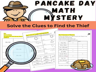 Pancake Day Maths Mystery-The Pancake Pincher