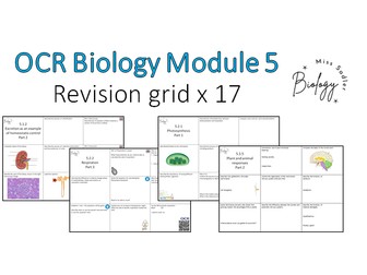 OCR A level Biology Module 5 revision grid