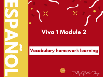 Spanish Viva 1 Module 2 Homework: vocabulary learning