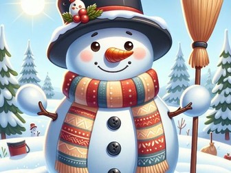 The Little Snowman cvc word rhyming story