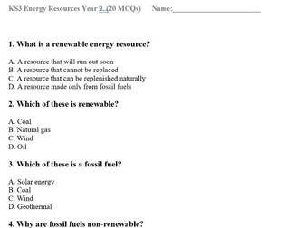 KS3 Activate Science – Full MCQ (20 per topic) Revision Bundle (with answers)