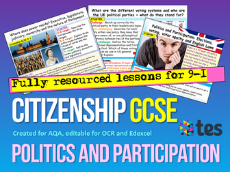 Politics and Participation Citizenship GCSE AQA