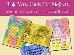 Bible Verse Cards For Mothers - Set of 4