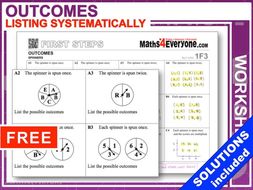 Listing Outcomes (Worksheet bundle)