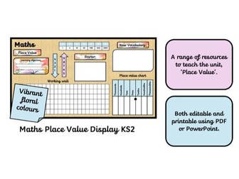 Place Value Maths display KS2