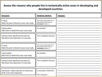 8 Mark question structure Geography Edexcel B