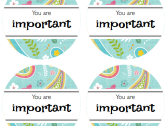 You are important stickers