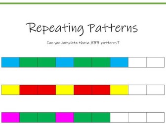Repeating patterns colouring activity