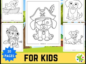 Playful Dog Colouring Sheets – Fun Puppy Printables for EYFS & KS1