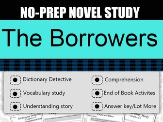 The Borrowers Novel Study-Chapter Wise Activites-Complete Novel Study.