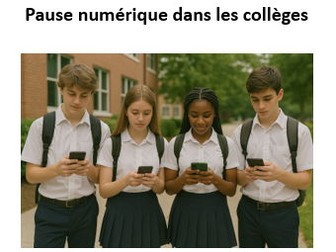 AQA A Level French stimulus card worksheet - Pause numérique dans les collèges
