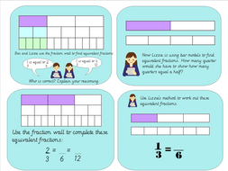 year 4 equivalent fractions using fraction walls and the