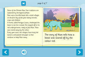 Chinese New Year Interactive Information Book - Reading Level A - Chinese New Year KS1
