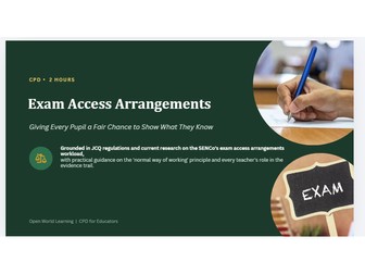 Exam Access Arrangements - CPD Course | Giving Every Pupil a Fair Chance to Show What They Know
