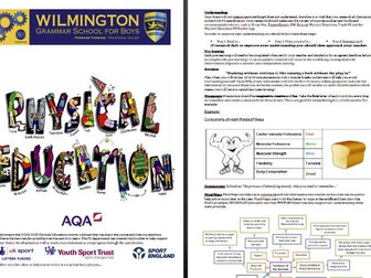 AQA GCSE Physical Education  Student Course Booklet (New course exams from 2018)