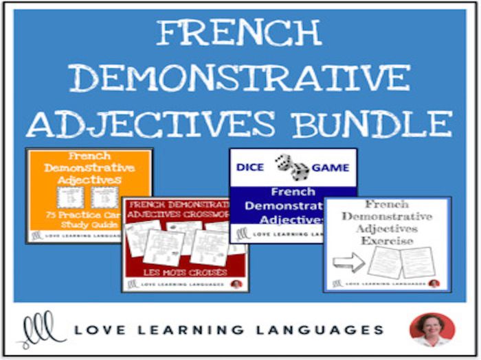 French Demonstrative Adjectives BUNDLE | Teaching Resources