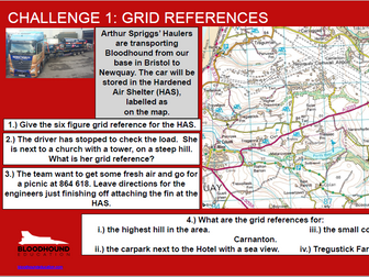 KS3 Geography Maths Revision: Bloodhound LSR Mapping Activity