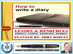 DIARY WRITING: READY TO USE PRESENTATION