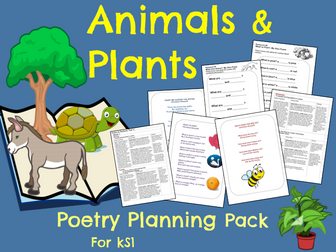 'Animals and Plants'  Poetry Planning Year 1 and 2