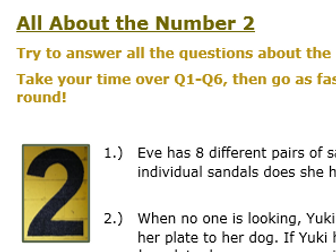 All About the Number 2 - KS2 Number, Fractions