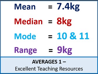 Statistics: Averages Bundle (4 Lessons) + Resources by ajf43 - Teaching ...