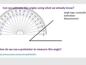 Measuring angles year 6