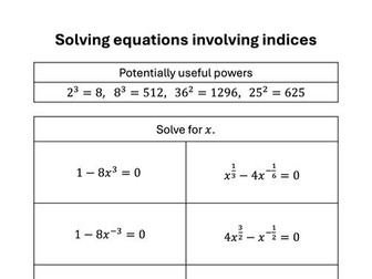 Equations with indices A level Maths