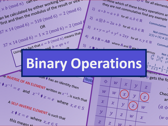 Binary Operations - AS level Further Maths Discrete