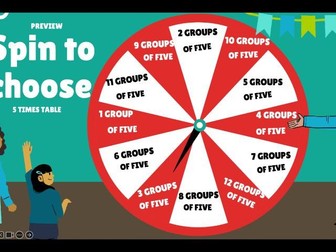 Support Times Table spin wheel game pwp