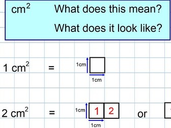 Area - Maths Mastery Year 4 - Counting squares