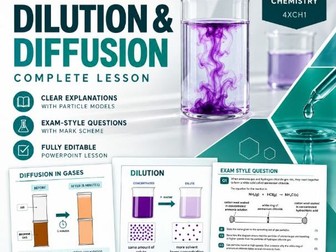 Pearson Edexcel iGCSE Chemistry 4XCH1 | Dilution & Diffusion | Complete Lesson