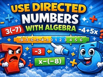 Use directed numbers with Algebra Full lesson