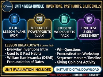 ESL Bundle: Inventions, Used To & Future Plans | Spotlight 3 Unit 4 (3AC)