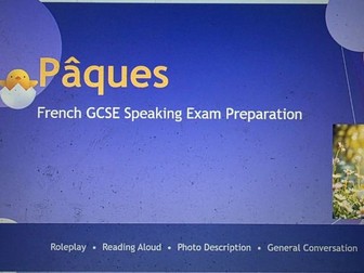 Paques  - speaking/listening. GCSE focus
