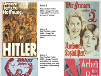 Nazi Propaganda - Electoral Posters Lesson and Handout