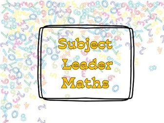 Primary Subject Leader Folder Maths