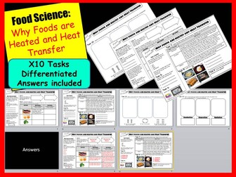 KS3/KS4 Food Cover Work/Cover Lesson - Cooking Foods and Heat Transfer
