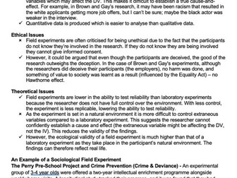 AQA A Level Sociology Research Methods Content Booklet