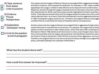 History 6-mark question model answer exercise (Paper 1)(Cambridge iGCSE)