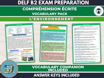 DELF B2 French Reading & Vocabulary: Environnement