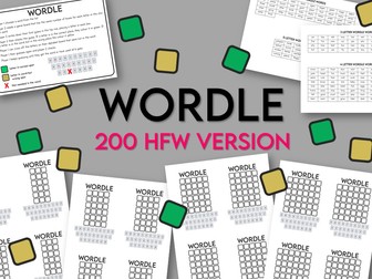 WORDLE spelling game- 200 High Frequency Words Version