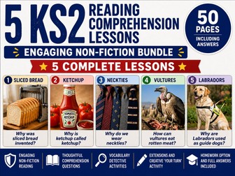 5 KS2 Reading Comprehension Lessons | Non-Fiction Bundle