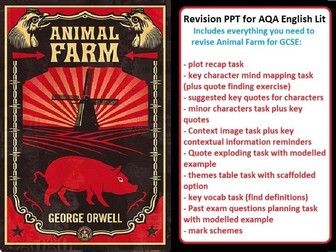 Animal Farm GCSE Revision for AQA - 20 slide PPT