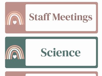 Rainbow Classroom Folder Labels – Printable Subject & Admin Labels for KS1 & KS2