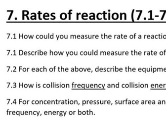 (H) Comb. Science Paper 4 - Chemistry key qs