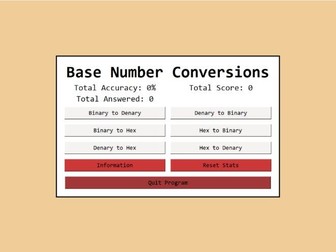 Binary Conversions Revision Program