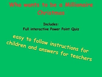 Who Wants to be a Millionaire - Christmas Edition