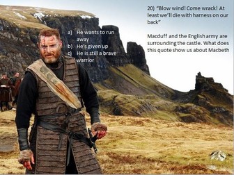 Macbeth Revision Quiz - with quotes