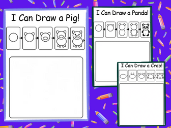 I Can Draw Animals! | 20 Step-by-Step Drawing Activities for Kids | Fine Motor Skills