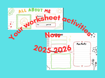 Printable all about me worksheet for activities teacher
